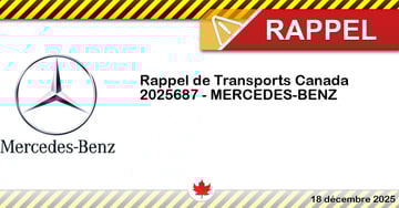 Numéro de rappel de Transports Canada - 2025687 - MERCEDES-BENZ