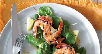 Brochettes de Crevettes au Bacon