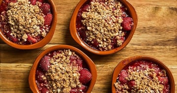 Crumble aux Fraises et au Basilic