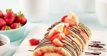 Gâteau roulé aux Fraises et Citron