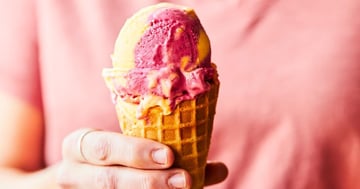 Glace à la Framboise et à la Mangue
