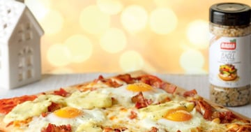 Pizza Déjeuner Jambon-oeufs-bacon