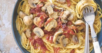 Spaghetti Carbonara aux Champignons
