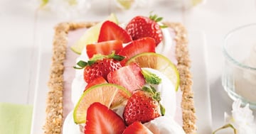 Tarte au Yogourt et Fraises
