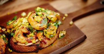 Crevettes et Maïs «à la plancha»