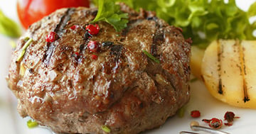 BOEUF HACHÉ FARCI AU FROMAGE BLEU