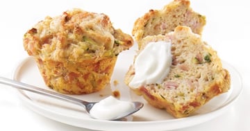 Muffins au Jambon Blanc et au Cheddar