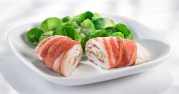 Poitrine de Poulet Farcie au Bacon, Basilic et Trois Fromages