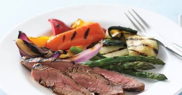 Bifteck de Flanc Mariné à la Vinaigrette Balsamique