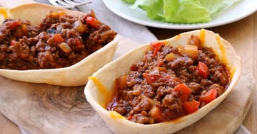 Bols de Tortilla Sloppy Joe Faciles