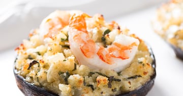 Champignons Farcis aux Crevettes