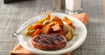 Côtelettes de Porc Fumé aux Pommes et aux Patates Douces
