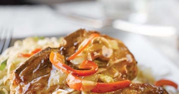Côtelettes de Porc Recouvertes de Légumes