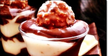 Crème Dessert Chocolat Noir & Blanc / Recette pour la St-Valentin