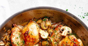 Cuisses de Poulet à l'ail et aux Champignons