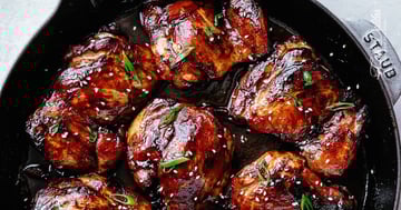 Cuisses de Poulet au Four au Soya et au Miel