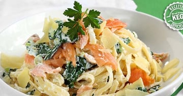 FETTUCCINI AU SAUMON FUMÉ ET À LA VODKA