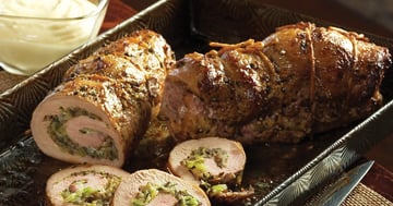 Filet de Porc Farci à la Mayonnaise à L'ail Grillé