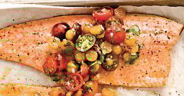 Filets de Truite et Salsa aux Tomates et aux Cerises de Terre