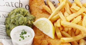 Fish and Chips de Morue et Purée de Petits Pois