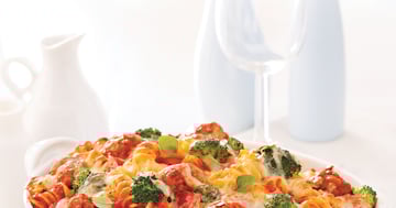 Gratin de Fusillis aux Légumes et Mini-boulettes de Viande