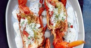 Homard Grillé au Four Sauce à la Crème