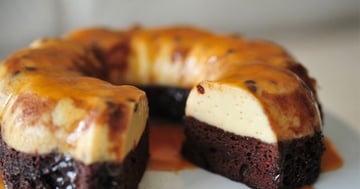 Le Gateau Impossible au Caramel