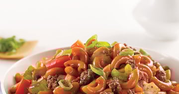 Macaroni Chinois au Boeuf Haché