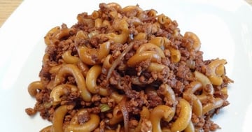 Macaroni Chinois au Porc Haché