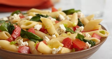 Mostacciolis aux Épinards et au Féta