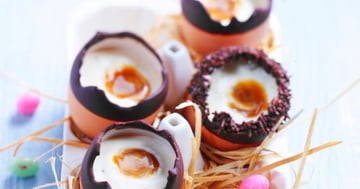 Mousse de Pâques au Chocolat Blanc et Caramel