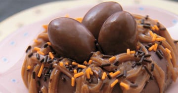 Nids de Pâques en Panna Cotta