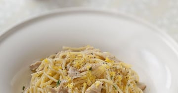 Pâtes au Thon, Crème à L'ail et au Citron