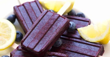 Popsicles aux Bleuets et Citron
