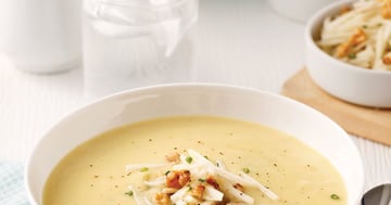 Potage aux Poires, Poireaux et Tofu