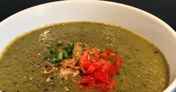 Potage de Brocolis, Épinards et Pomme