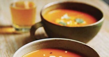 Potage de Légumes D’automne et Pommes Rôtis