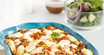 Riz au Boeuf Haché et Fromage en Grains