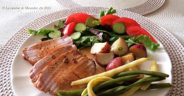 Rôti de Longe de Porc au Four, Miel et Moutarde