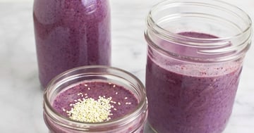 SMOOTHIE À L’ÉRABLE, AUX BLEUETS ET AU BEURRE D’AMANDES