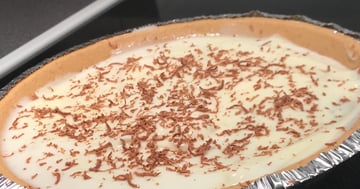 Tarte au Chocolat, Pouding Vanille sur Croûte de Biscuits Graham