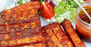 Tempeh façon Ribs et Sauce Bbq au Sirop D’érable