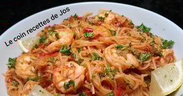 VERMICELLES AUX CREVETTES À L'ESPAGNOL