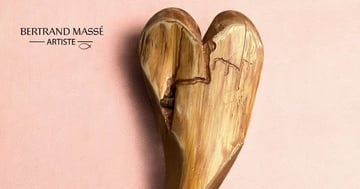 Concours Bertrand Massé Artiste- Gagnez un magnifique cœur sculpté en bois!