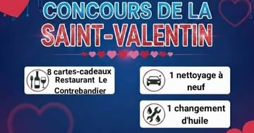 Concours St-Valentin Garage KL- Gagnez un repas au restaurant le Contrebandier!