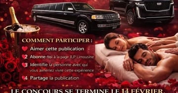 Concours St-Valentin Limousine JLP- Gagnez un forfait ultime!