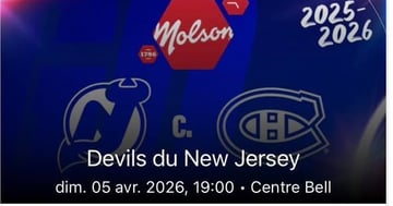 Concours Gagnez 2 billets pour le Canadien au Centre Bell!