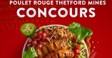 Concours Gagnez une carte cadeau de 100$ poulet rouge!
