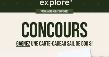 Concours Gagnez une carte cadeau Sail de 500$!