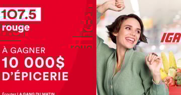 Concours Gagnez une carte cadeau d'épicerie!